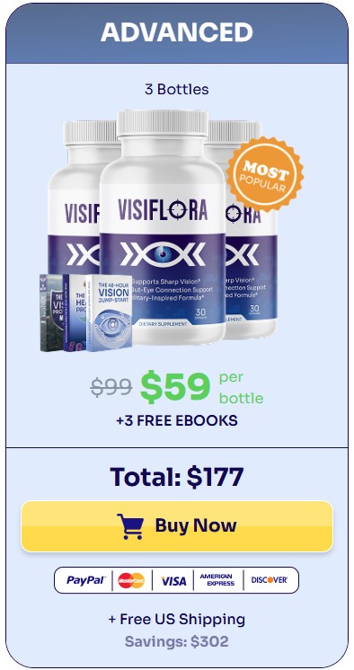 VisiFlora 3 bottle most popular pack — 90 day supply